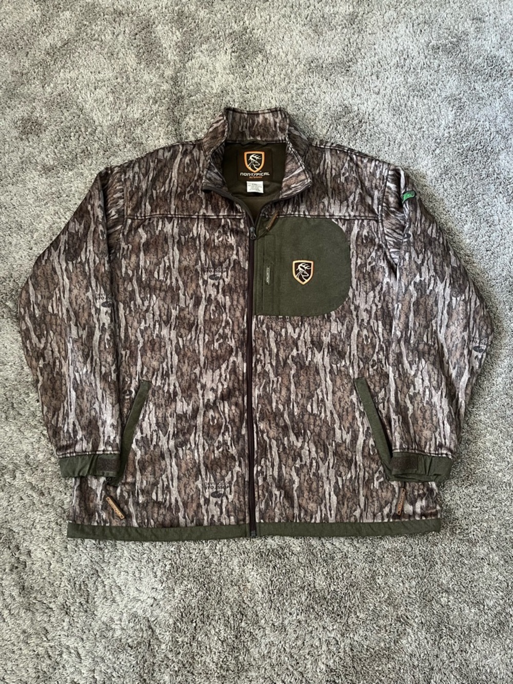 Drake Non Typical Silencer Full Zip Agion Jacket Bottomland Camo Size 2XL Men